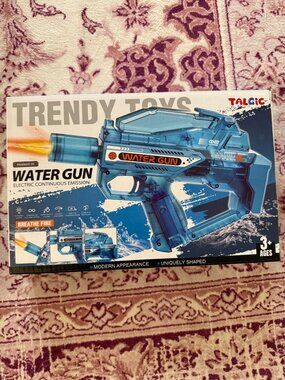 Trendy Toys Blue Electric Water Gun Rechargeable Battery Summer Toy Ages 3+